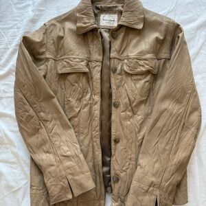 Women's Tan Shirt Jacket